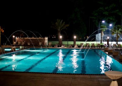 Pool Night Greystone Golf Course Home Builders Denham Springs, LA Innovative Custom Homes